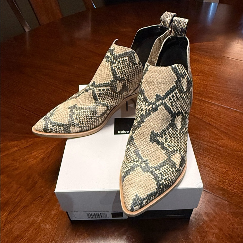 Snakeskin Print Ankle Bootie by Dolce Vita - Picture 7 of 7